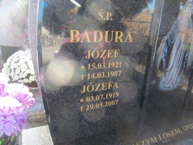 Józef Badura 1921 Oświęcim Gmina - Grobonet - Wyszukiwarka osób pochowanych